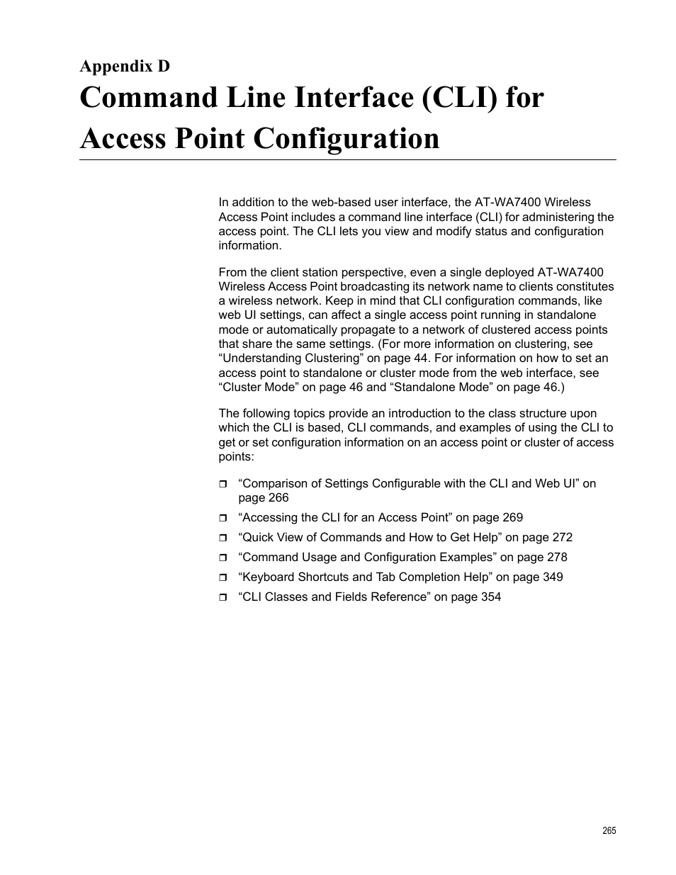 Appendix d | Allied Telesis AT-WA7400/NA User Manual | Page 265 / 362