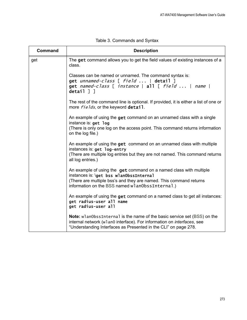 Allied Telesis AT-WA7400/NA User Manual | Page 273 / 362