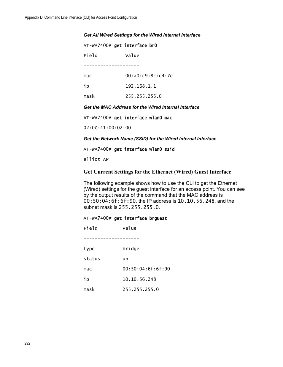 Allied Telesis AT-WA7400/NA User Manual | Page 292 / 362