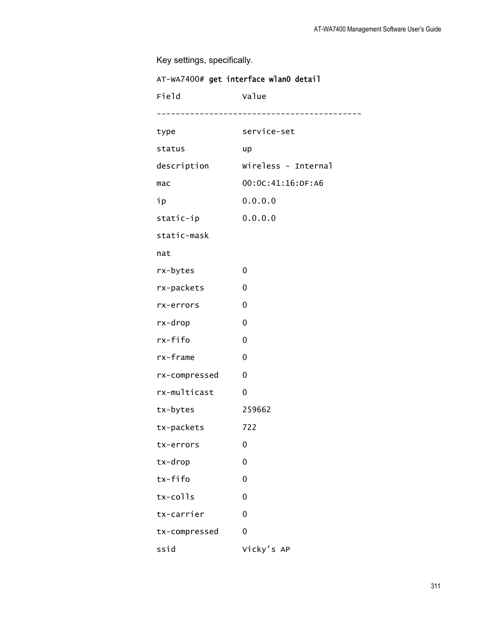 Allied Telesis AT-WA7400/NA User Manual | Page 311 / 362
