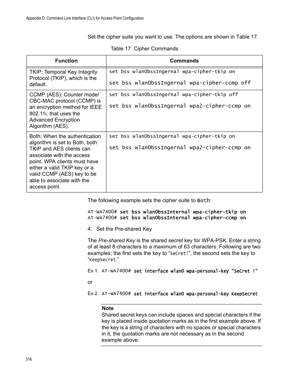 Allied Telesis AT-WA7400/NA User Manual | Page 316 / 362