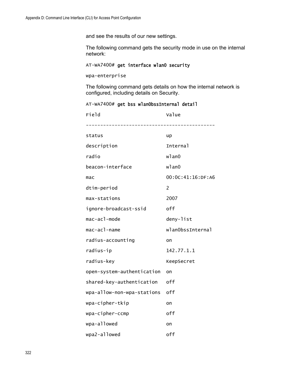 Allied Telesis AT-WA7400/NA User Manual | Page 322 / 362