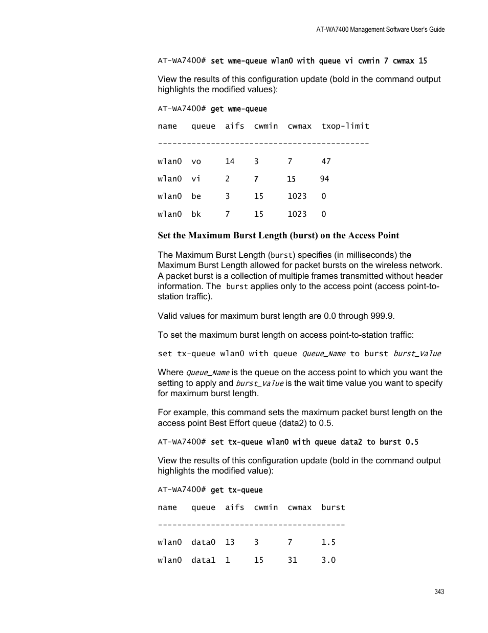 Allied Telesis AT-WA7400/NA User Manual | Page 343 / 362
