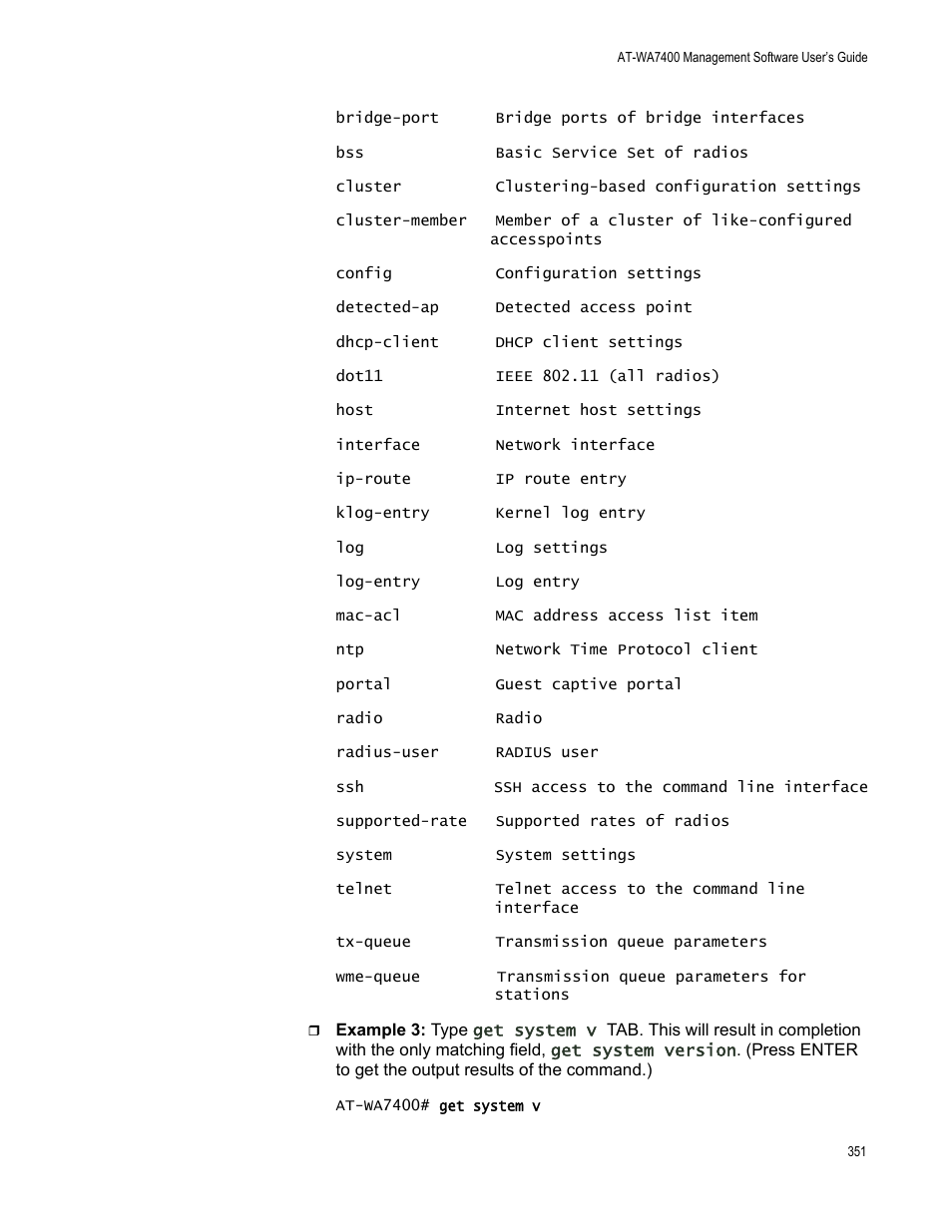 Allied Telesis AT-WA7400/NA User Manual | Page 351 / 362