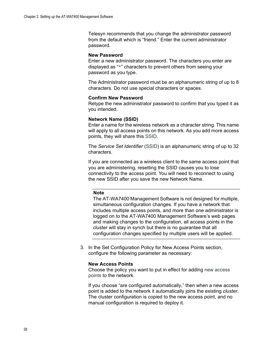 Allied Telesis AT-WA7400/NA User Manual | Page 38 / 362