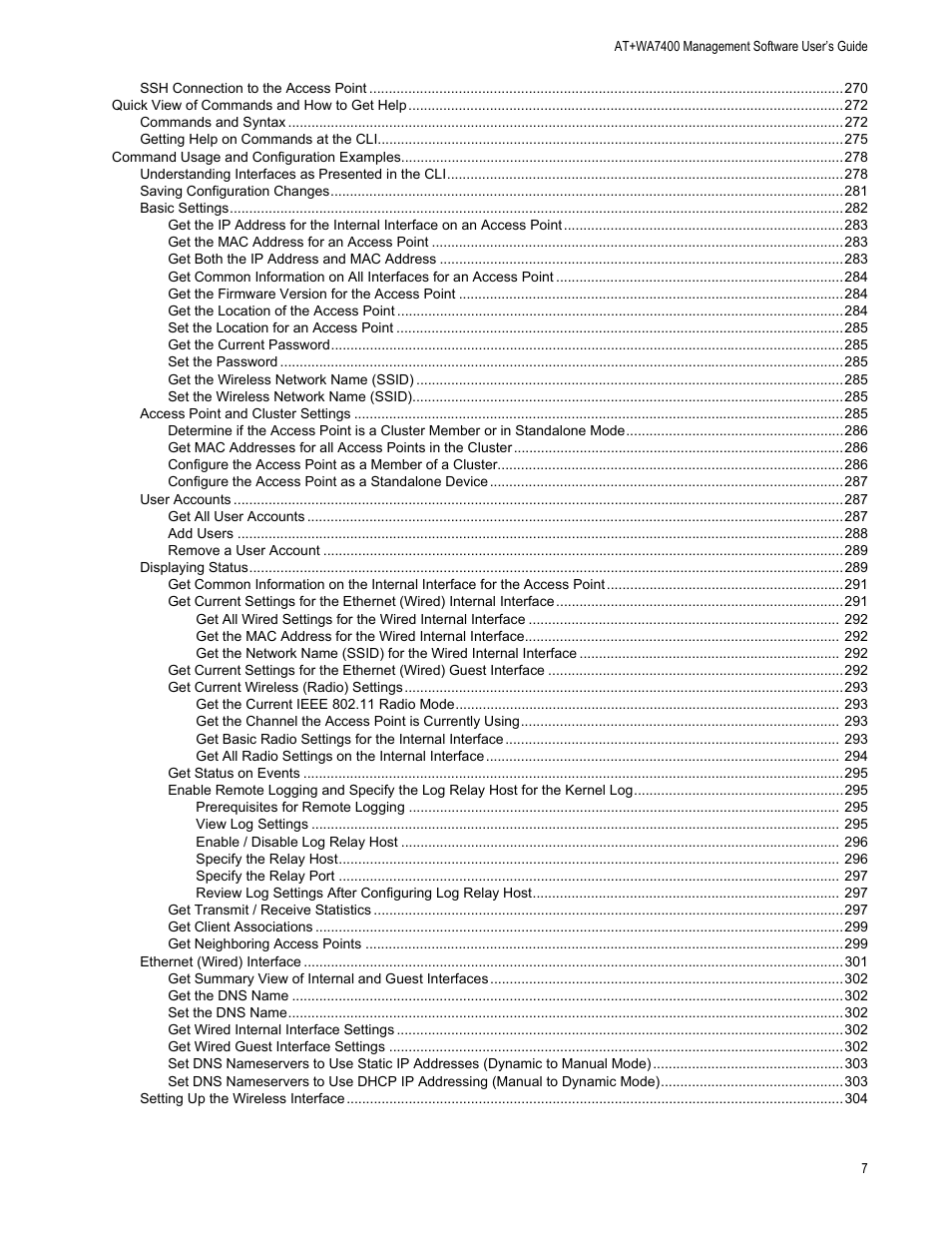 Allied Telesis AT-WA7400/NA User Manual | Page 7 / 362