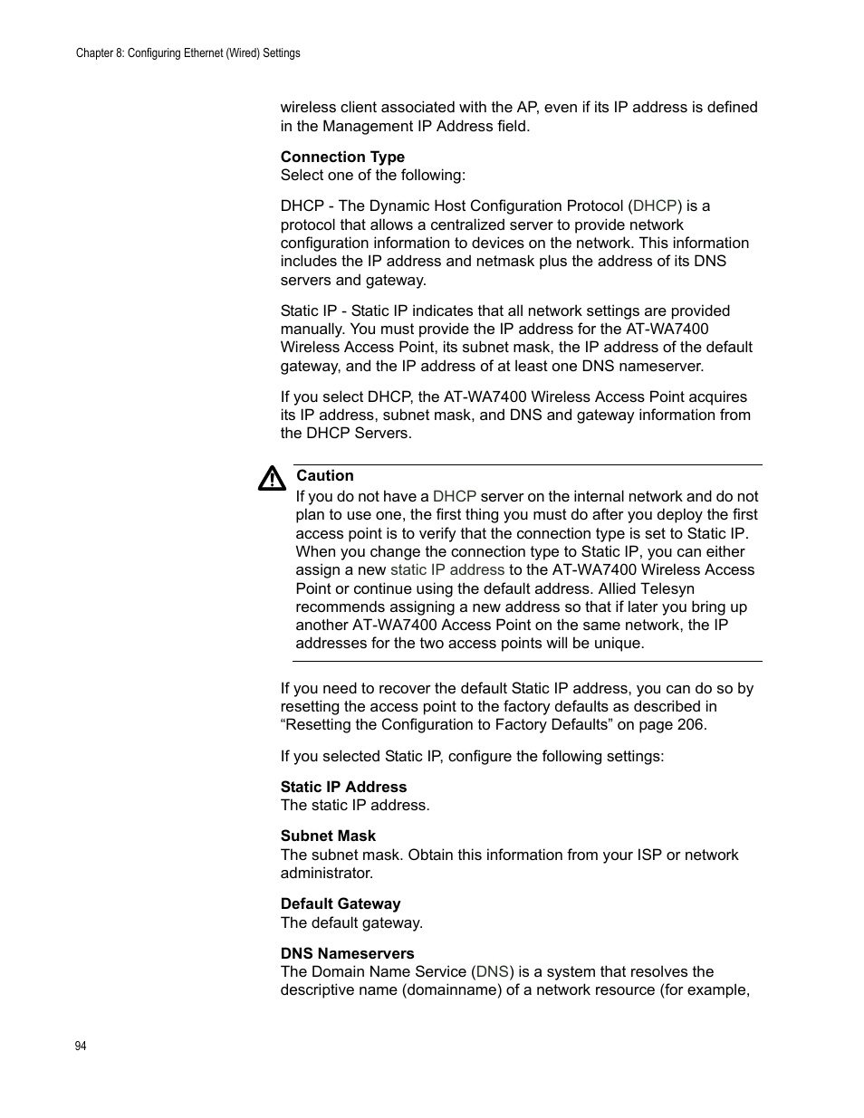 Allied Telesis AT-WA7400/NA User Manual | Page 94 / 362