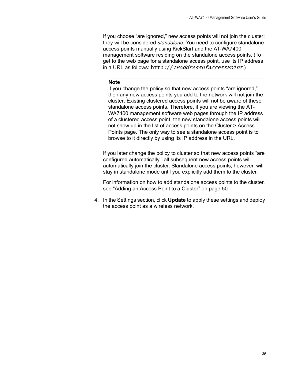Allied Telesis AT-WA7400/EU User Manual | Page 39 / 362