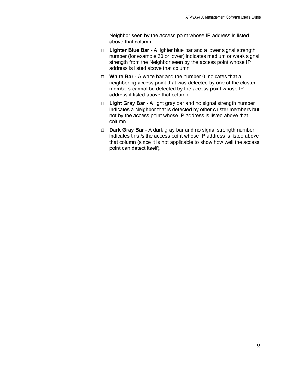 Allied Telesis AT-WA7400/EU User Manual | Page 83 / 362