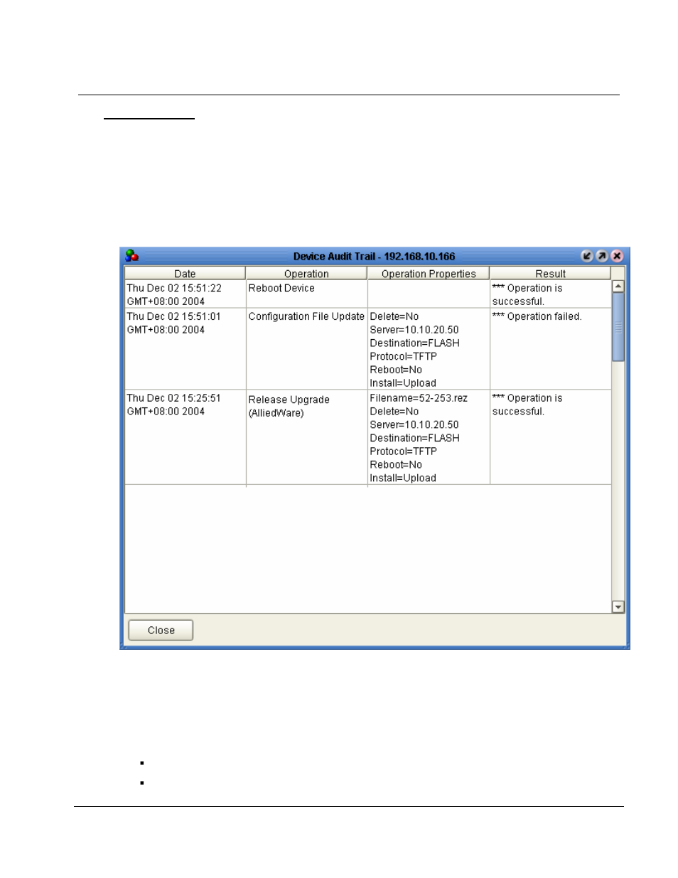 16 audit trail | Allied Telesis ALLIEDVIEW-UM 1.6 User Manual | Page 111 / 129