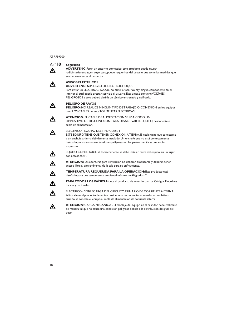 Allied Telesis AT-RPS9000 User Manual | Page 10 / 12