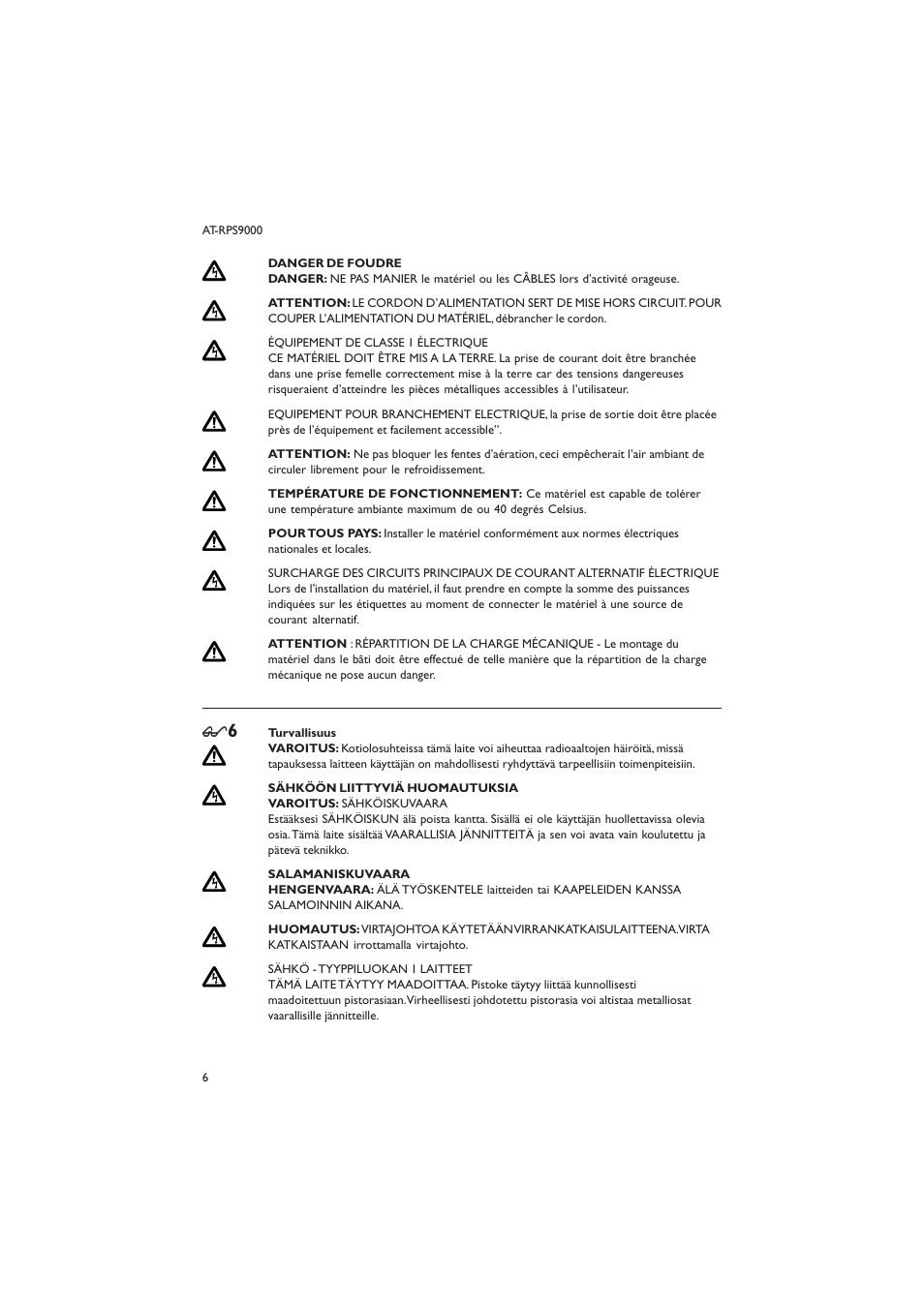 Allied Telesis AT-RPS9000 User Manual | Page 6 / 12