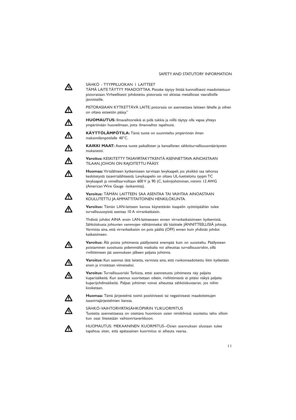 Allied Telesis AT-9800 SERIES User Manual | Page 11 / 20