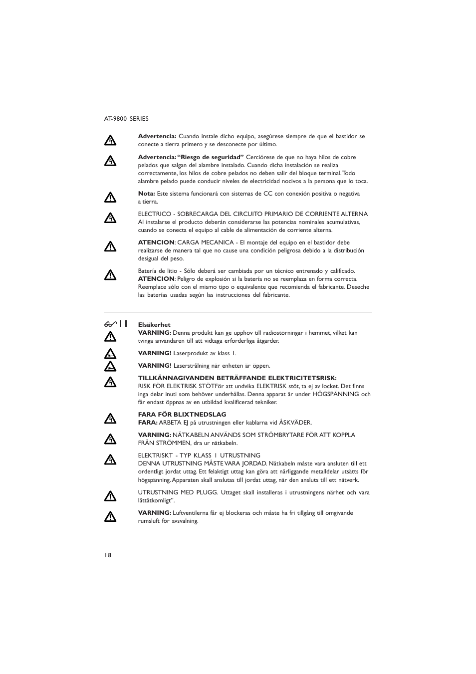 Allied Telesis AT-9800 SERIES User Manual | Page 18 / 20