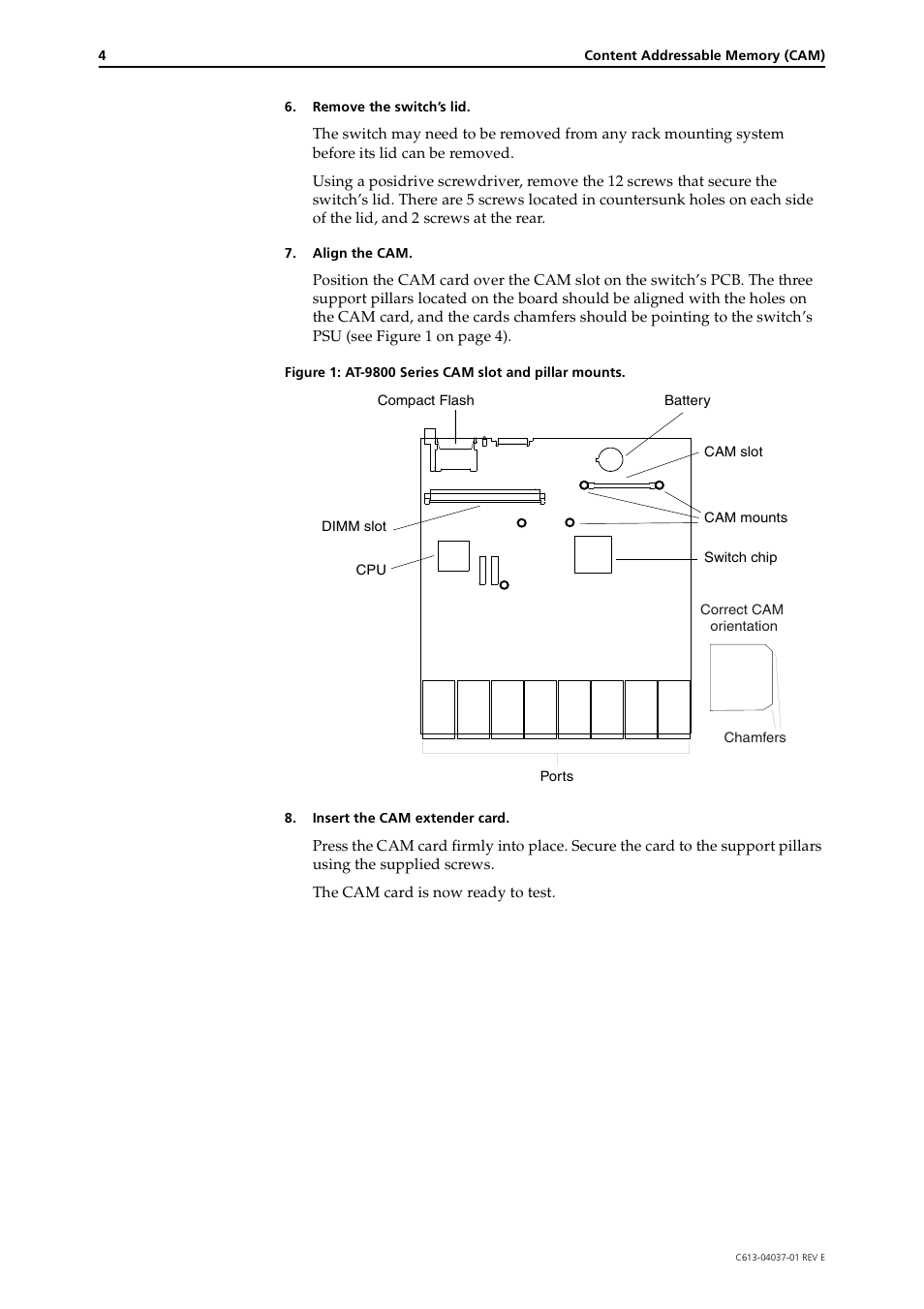 Allied Telesis CAM User Manual | Page 4 / 5