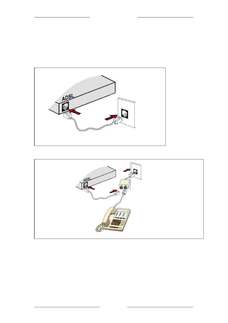 2 connecting to the telephone wall socket (adsl), 3 checking your connections, A) to connect to the telephone wall socket (adsl) | B) to connect to the adsl and telephone set | Allied Telesis AT-AR256E User Manual | Page 7 / 13
