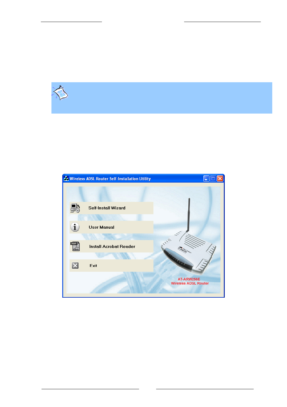 Chapter 4: setup wireless adsl router via, For windows 98 se/ me/ 2000/ xp users only), Chapter 4: setup wireless adsl router via utility | Allied Telesis AT-ARW256E User Manual | Page 17 / 32