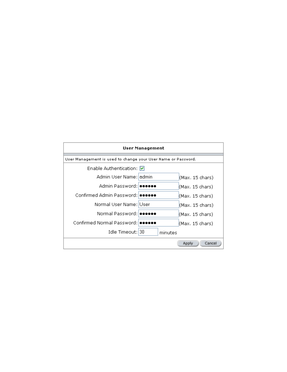 User management, Http authentication | Allied Telesis AT-ARW256E User Manual | Page 44 / 50