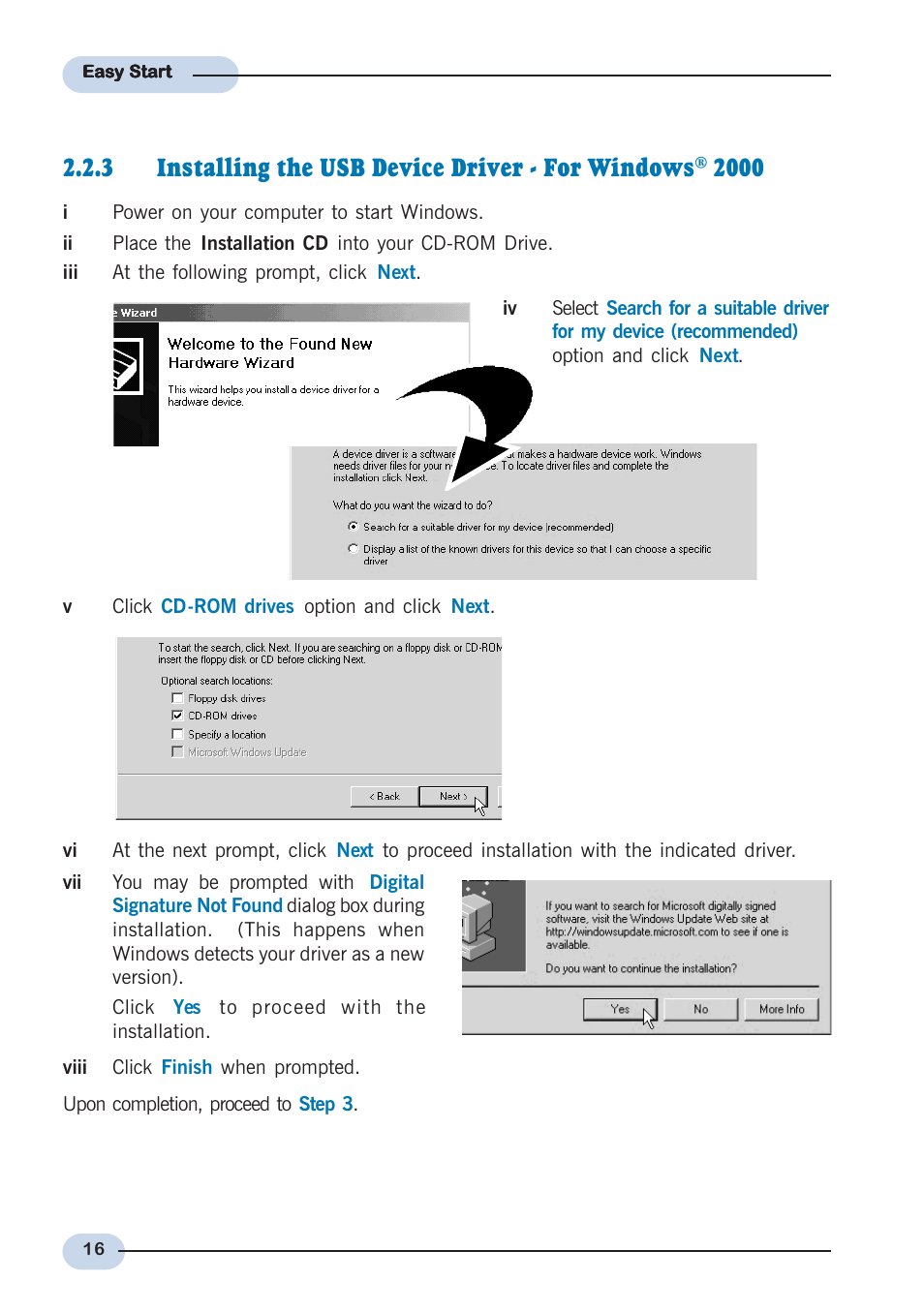 3 installing the usb device driver - for windows | Allied Telesis AT-AR236E User Manual | Page 16 / 19