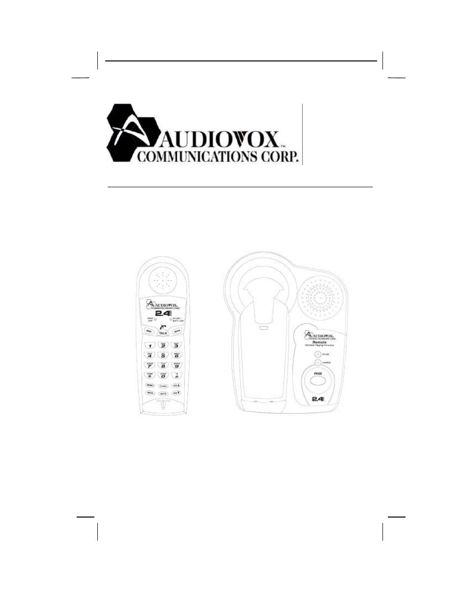 Audiovox gx2400 User Manual | 17 pages