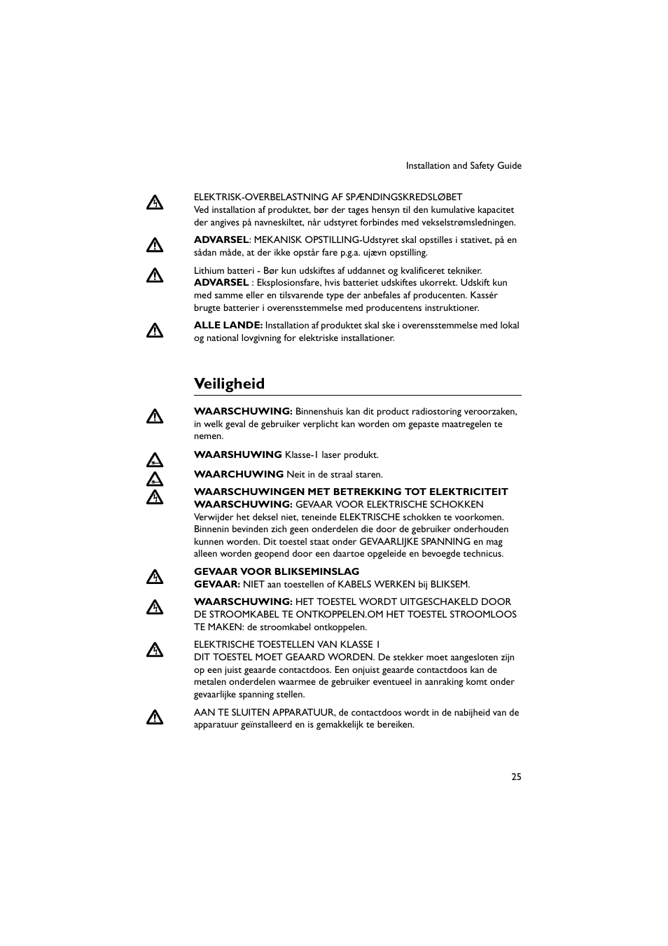 Veiligheid | Allied Telesis AR700 Series Router User Manual | Page 25 / 40