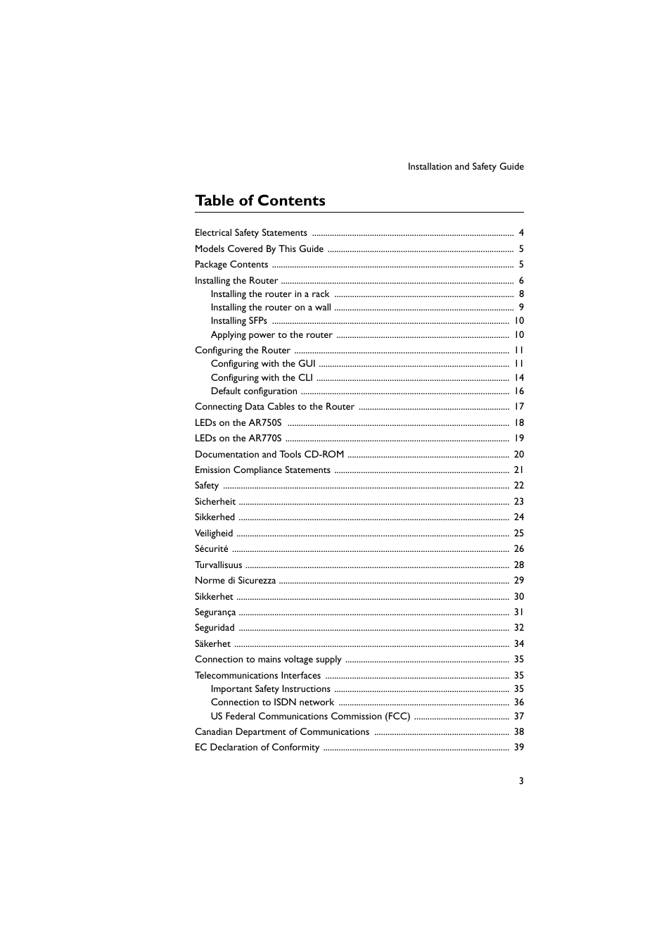 Allied Telesis AR700 Series Router User Manual | Page 3 / 40