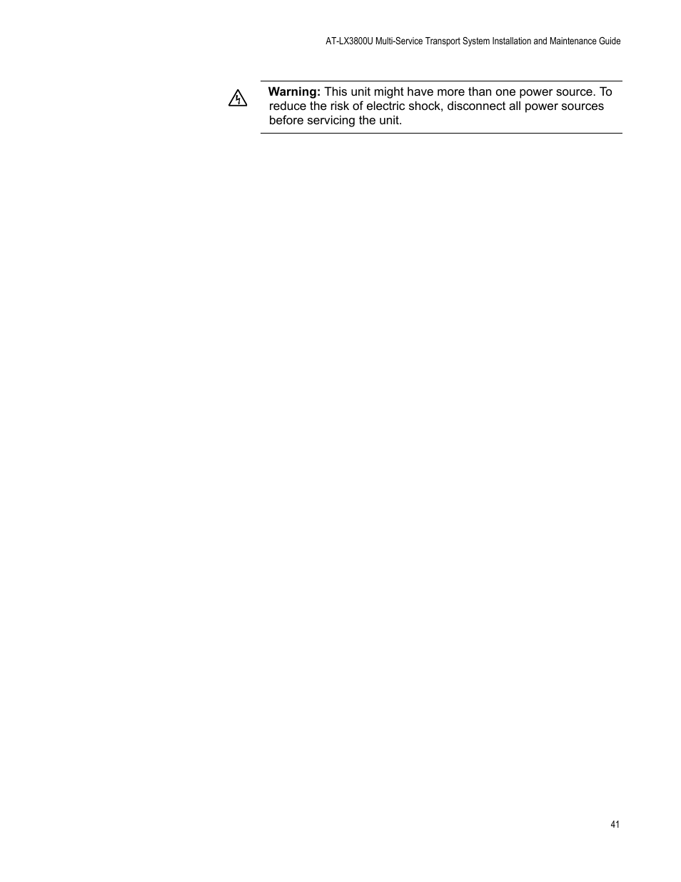 Allied Telesis AT-LX3800U User Manual | Page 41 / 110