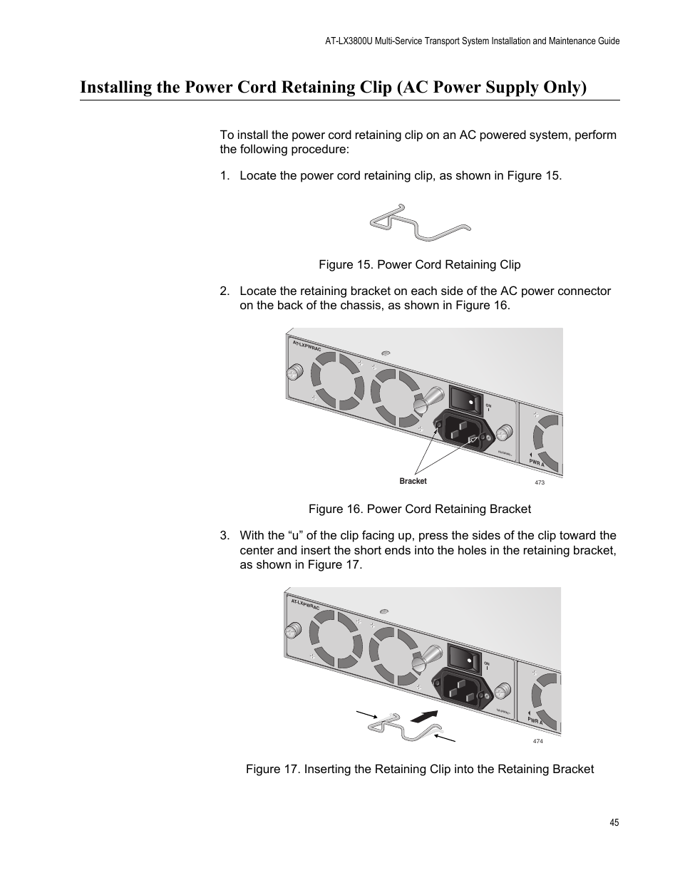 Allied Telesis AT-LX3800U User Manual | Page 45 / 110
