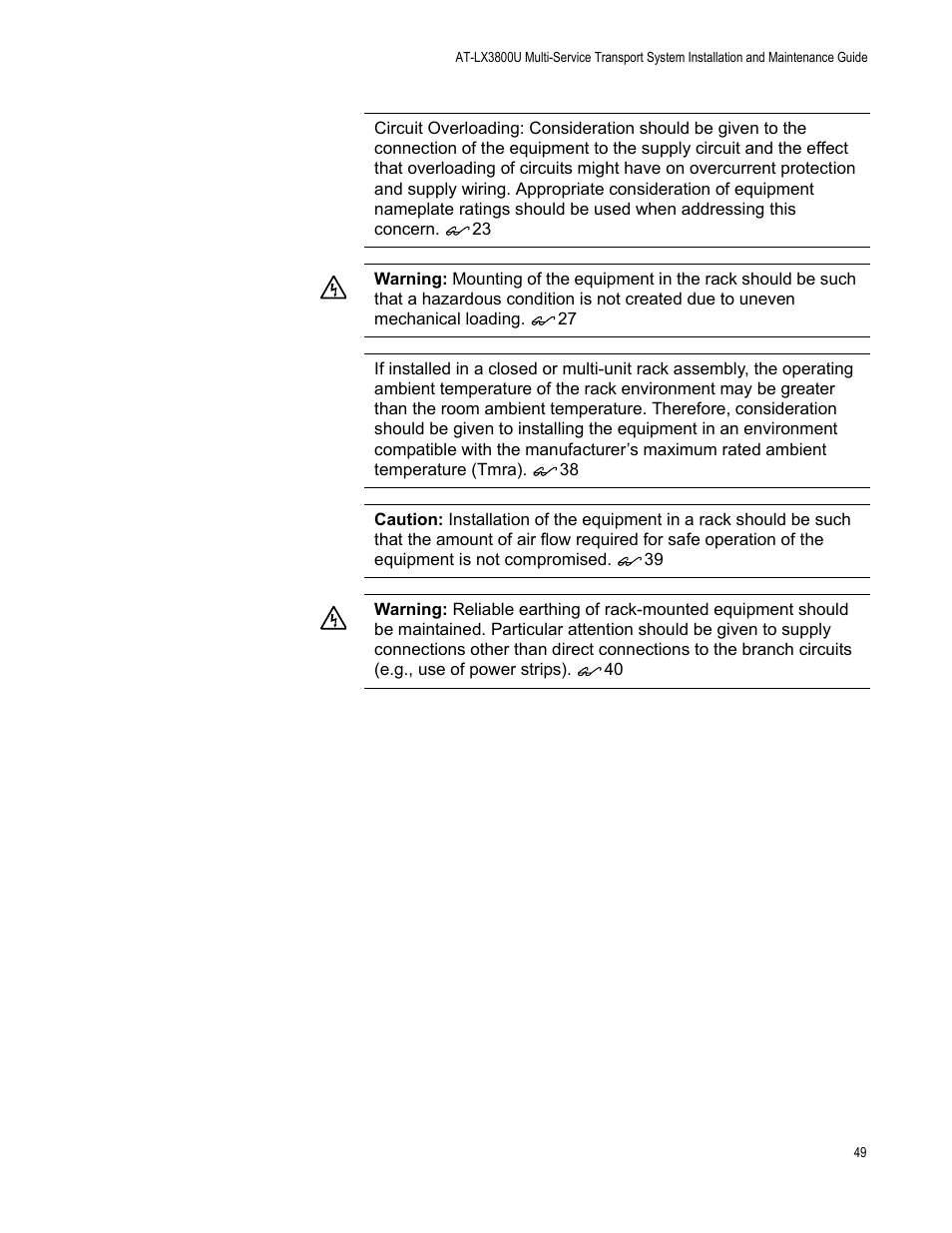 Allied Telesis AT-LX3800U User Manual | Page 49 / 110