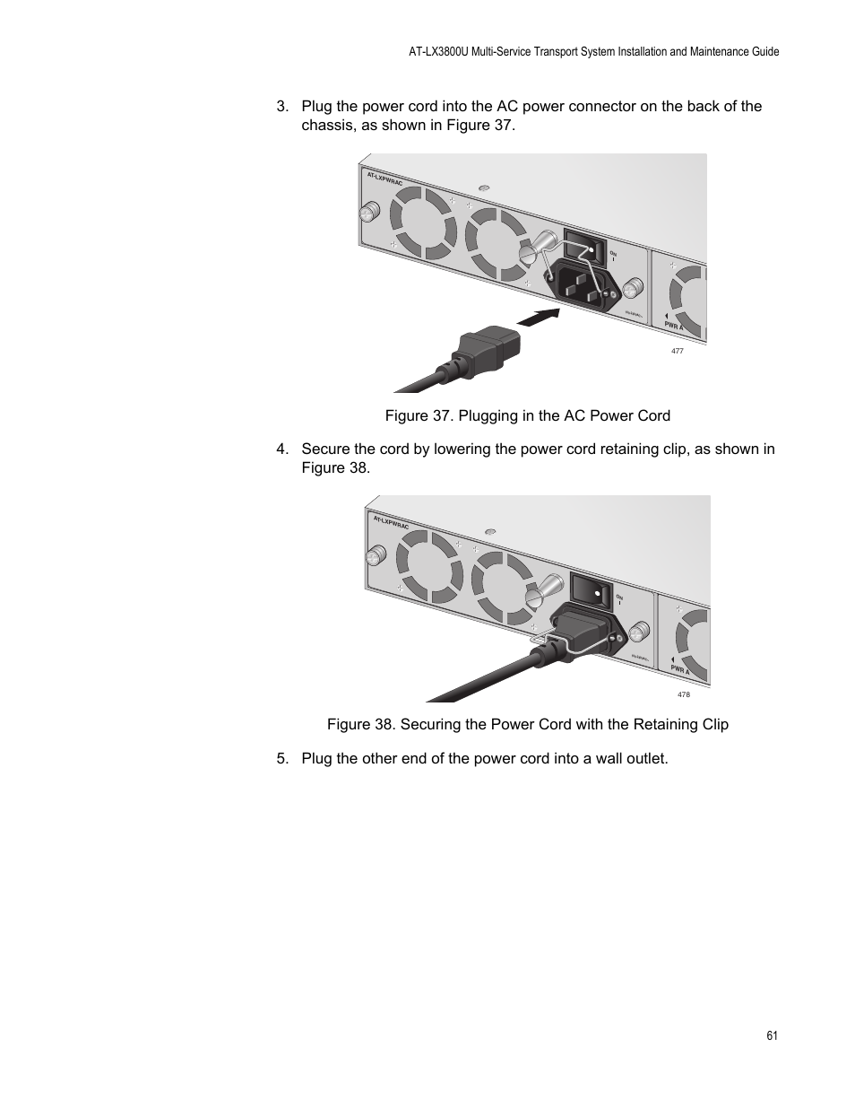 Allied Telesis AT-LX3800U User Manual | Page 61 / 110