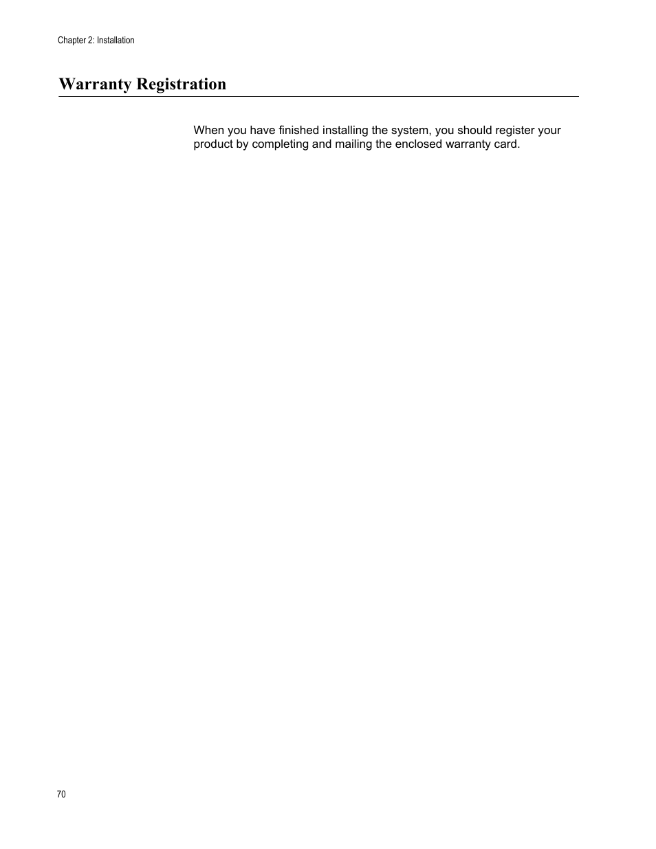 Warranty registration | Allied Telesis AT-LX3800U User Manual | Page 70 / 110