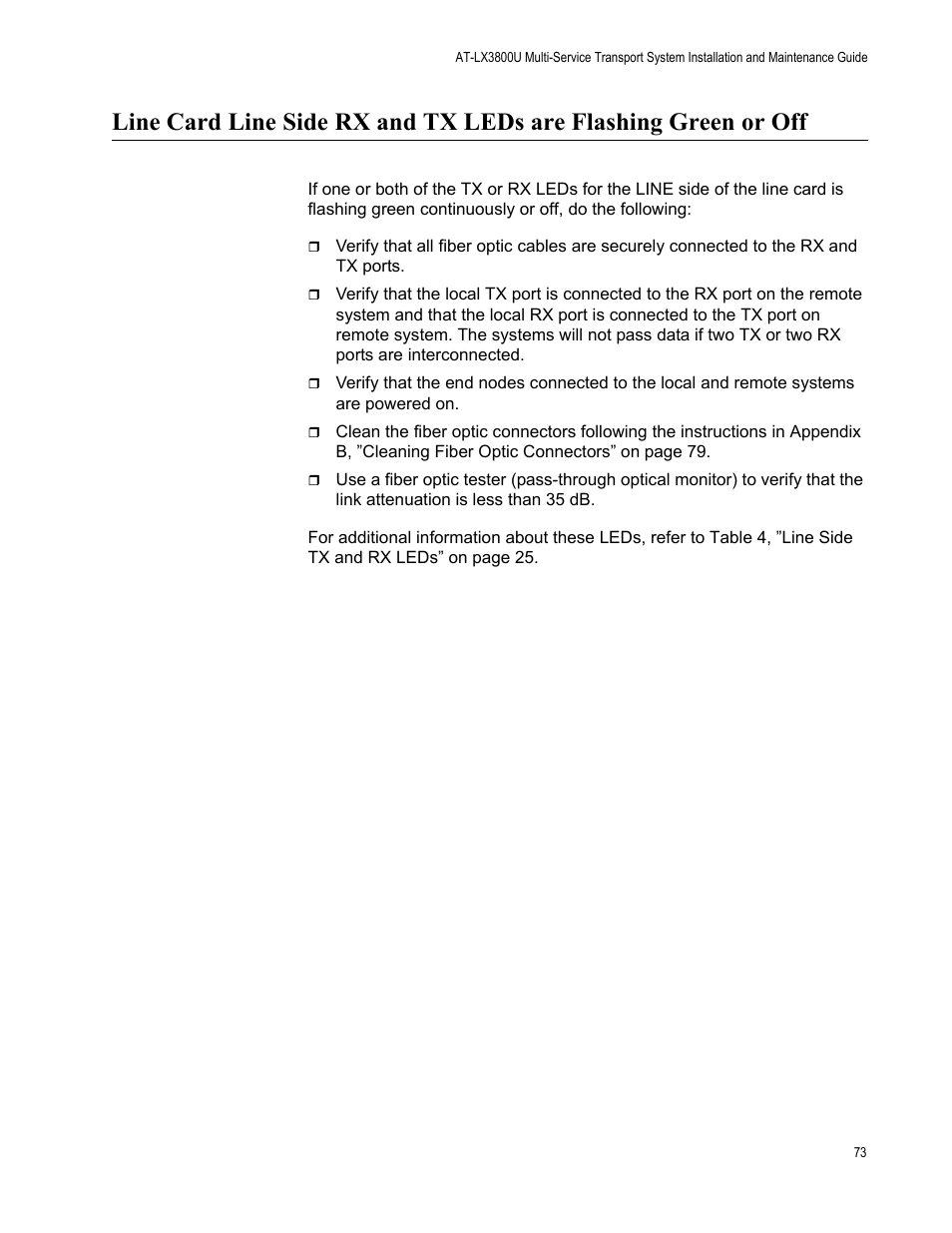 Allied Telesis AT-LX3800U User Manual | Page 73 / 110
