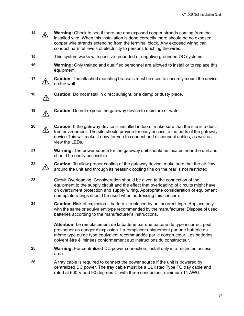 Allied Telesis AT-LX3800U User Manual | Page 87 / 110