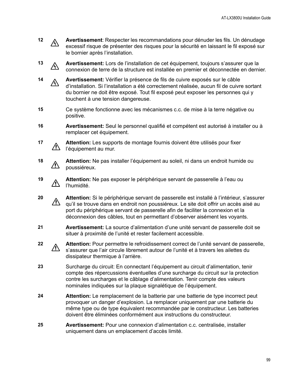 Allied Telesis AT-LX3800U User Manual | Page 99 / 110