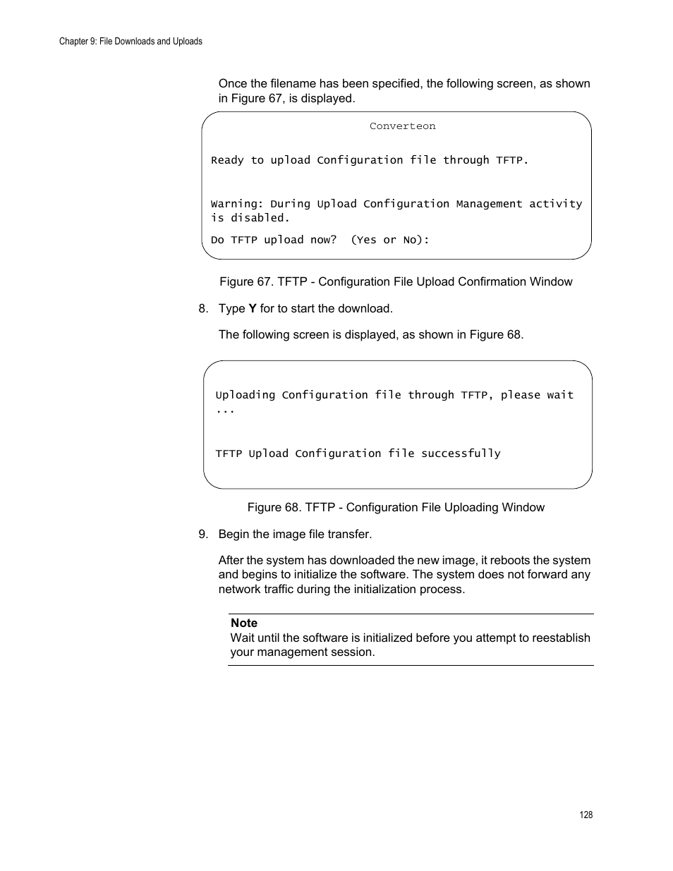 Tftp - configuration file uploading window128 | Allied Telesis AT-S70 User Manual | Page 128 / 132
