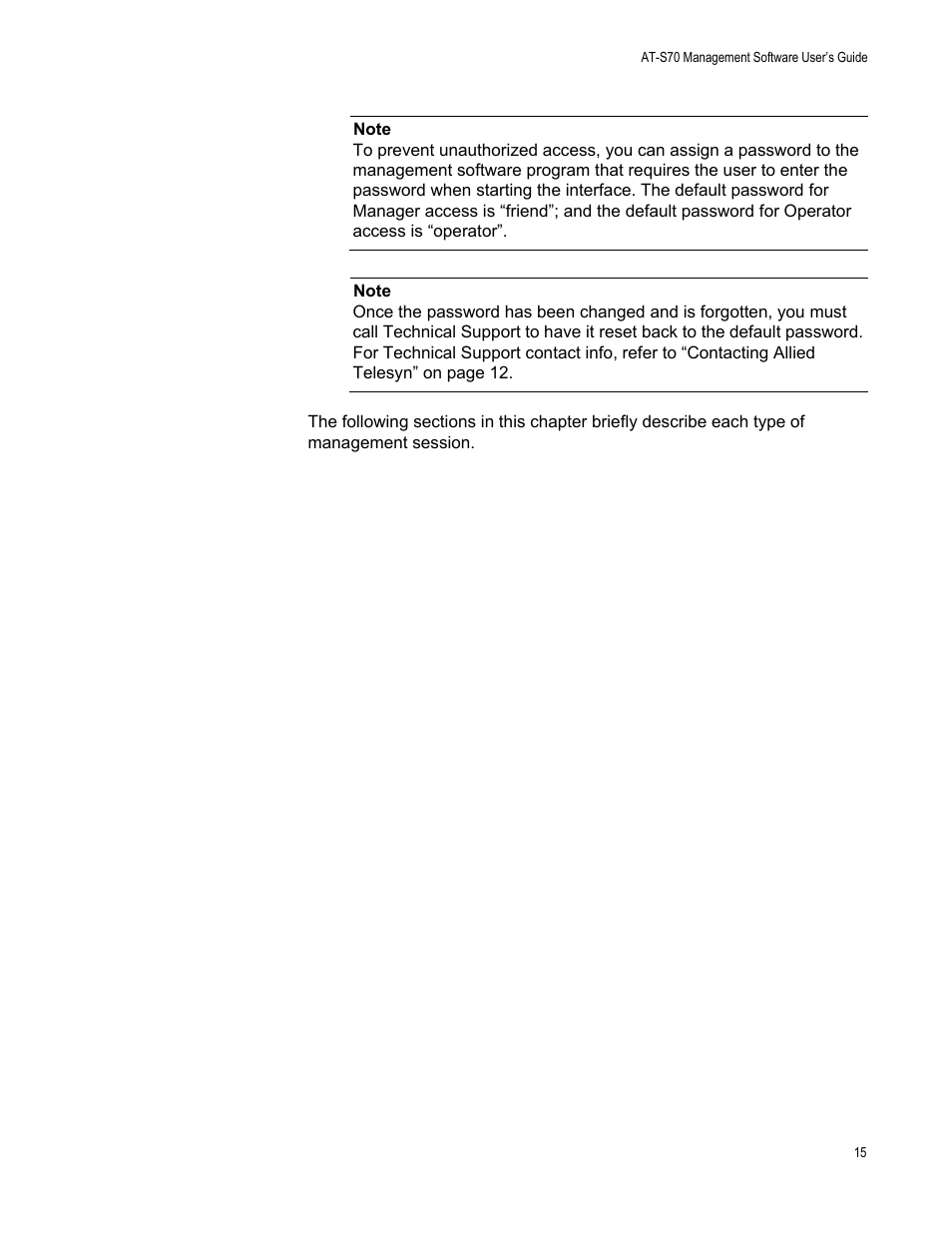 Allied Telesis AT-S70 User Manual | Page 15 / 132