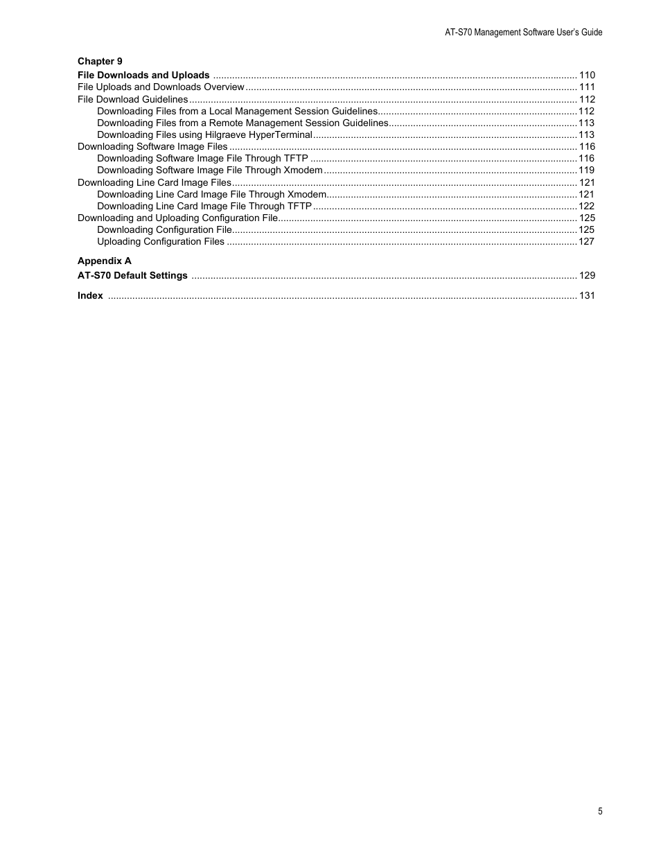 Allied Telesis AT-S70 User Manual | Page 5 / 132