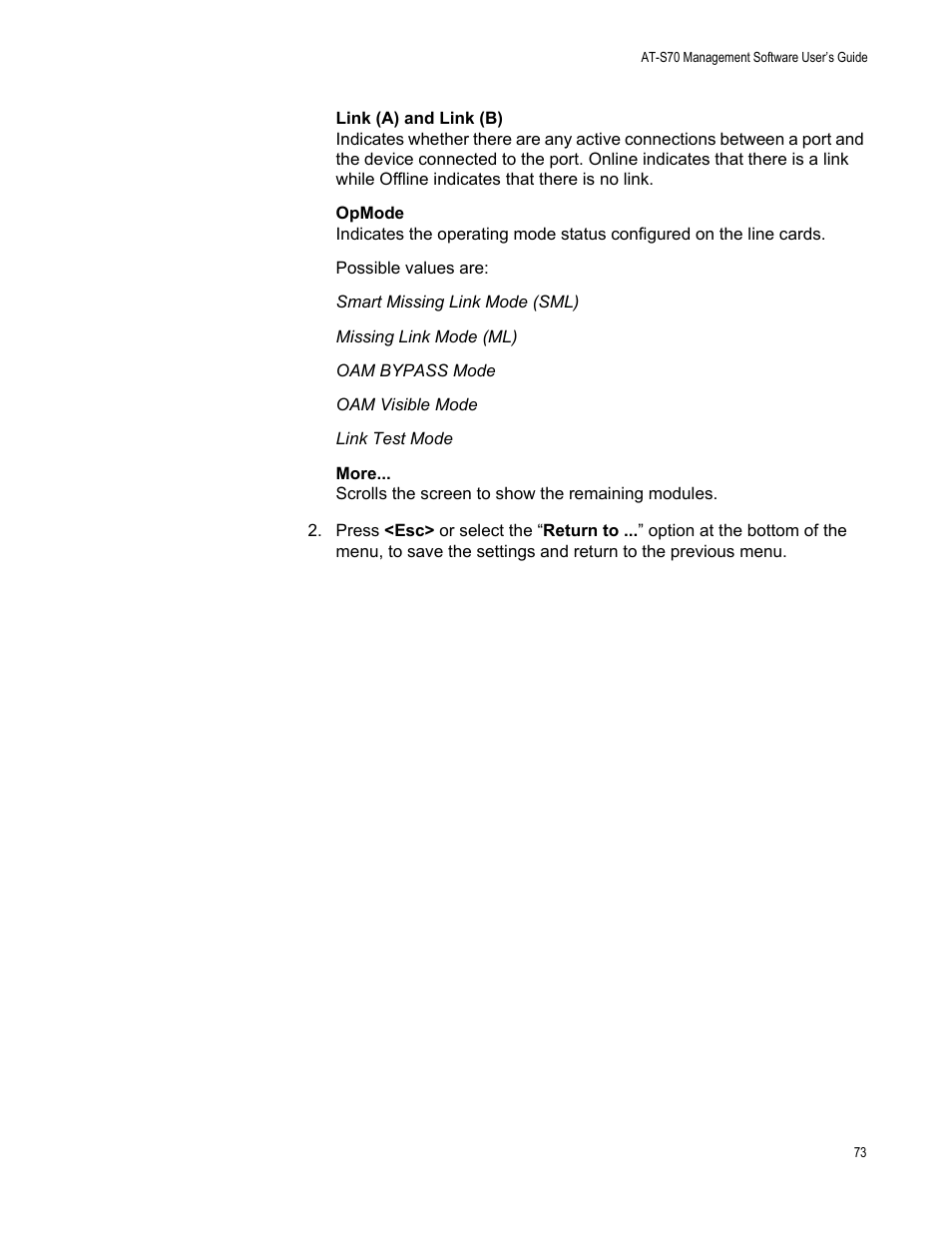 Allied Telesis AT-S70 User Manual | Page 73 / 132