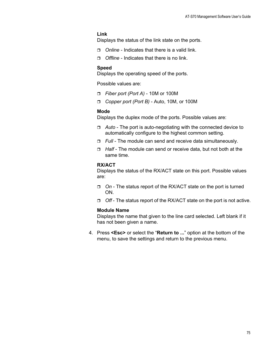 Allied Telesis AT-S70 User Manual | Page 75 / 132