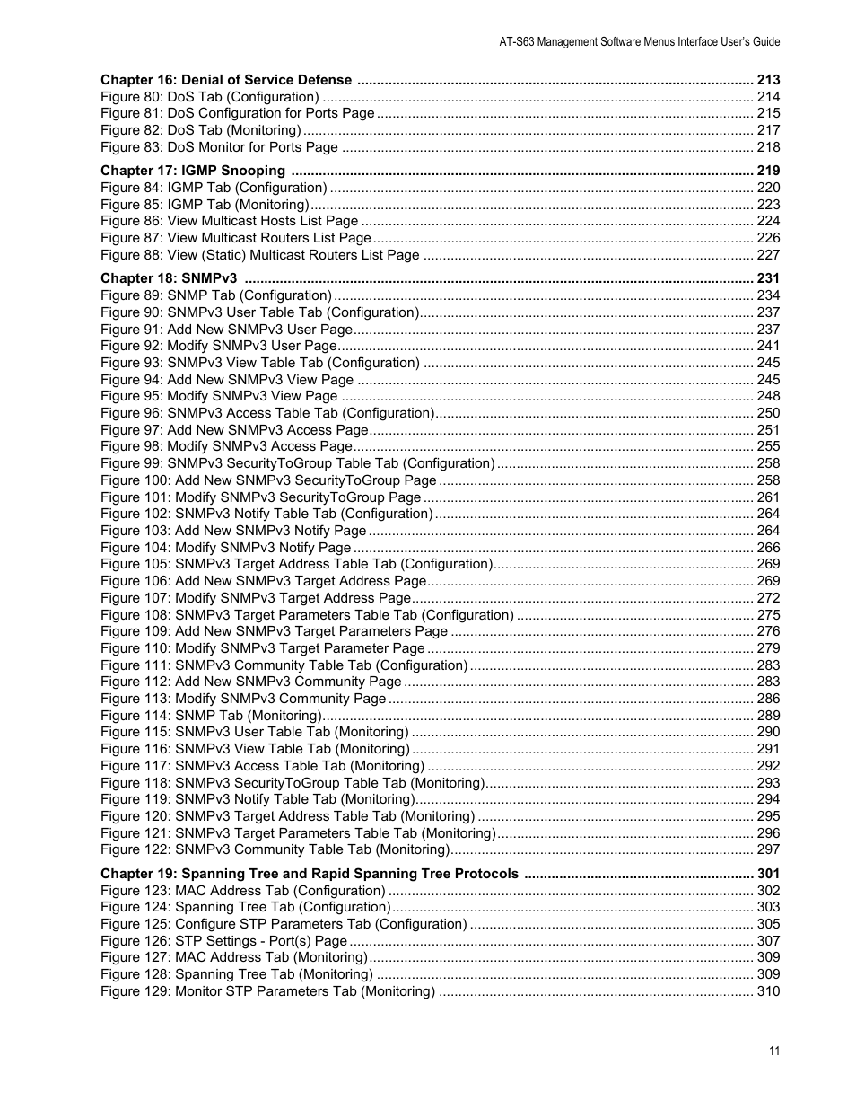 Allied Telesis AT-S63 User Manual | Page 11 / 456
