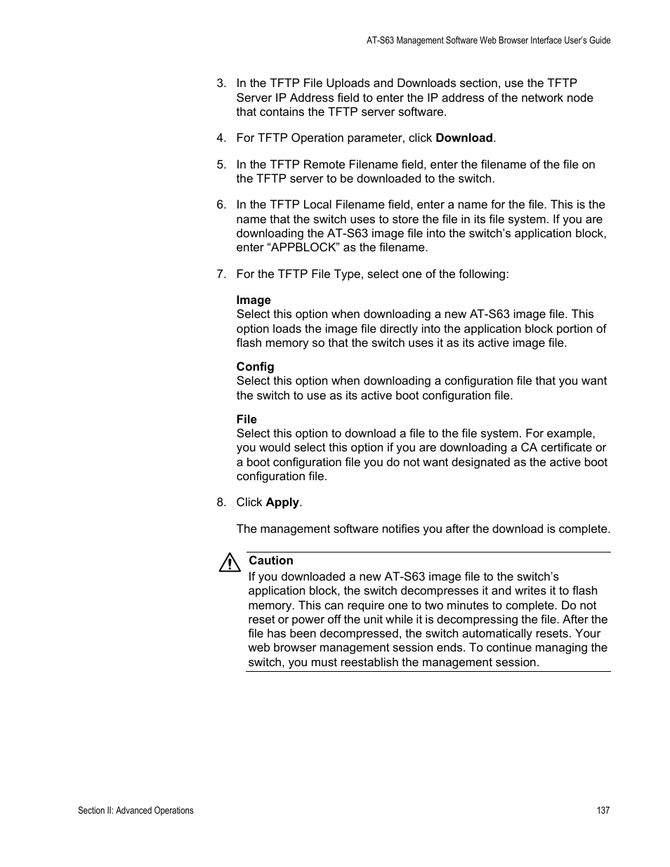 Allied Telesis AT-S63 User Manual | Page 137 / 456