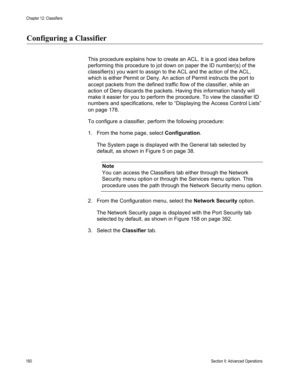 Configuring a classifier | Allied Telesis AT-S63 User Manual | Page 160 / 456