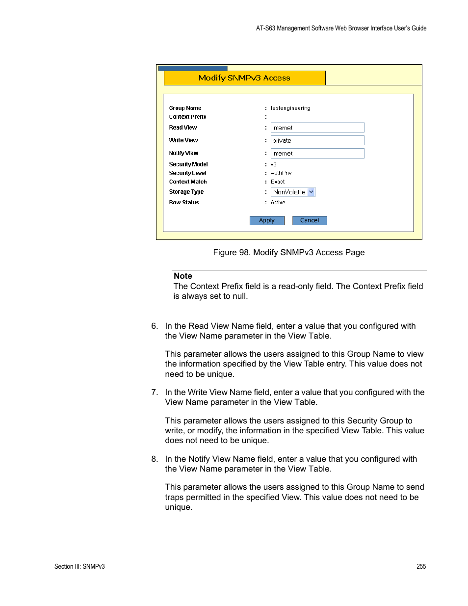 Figure 98 | Allied Telesis AT-S63 User Manual | Page 255 / 456