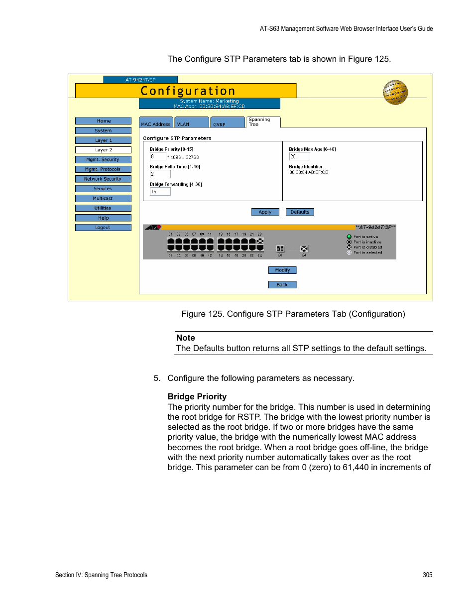 Allied Telesis AT-S63 User Manual | Page 305 / 456