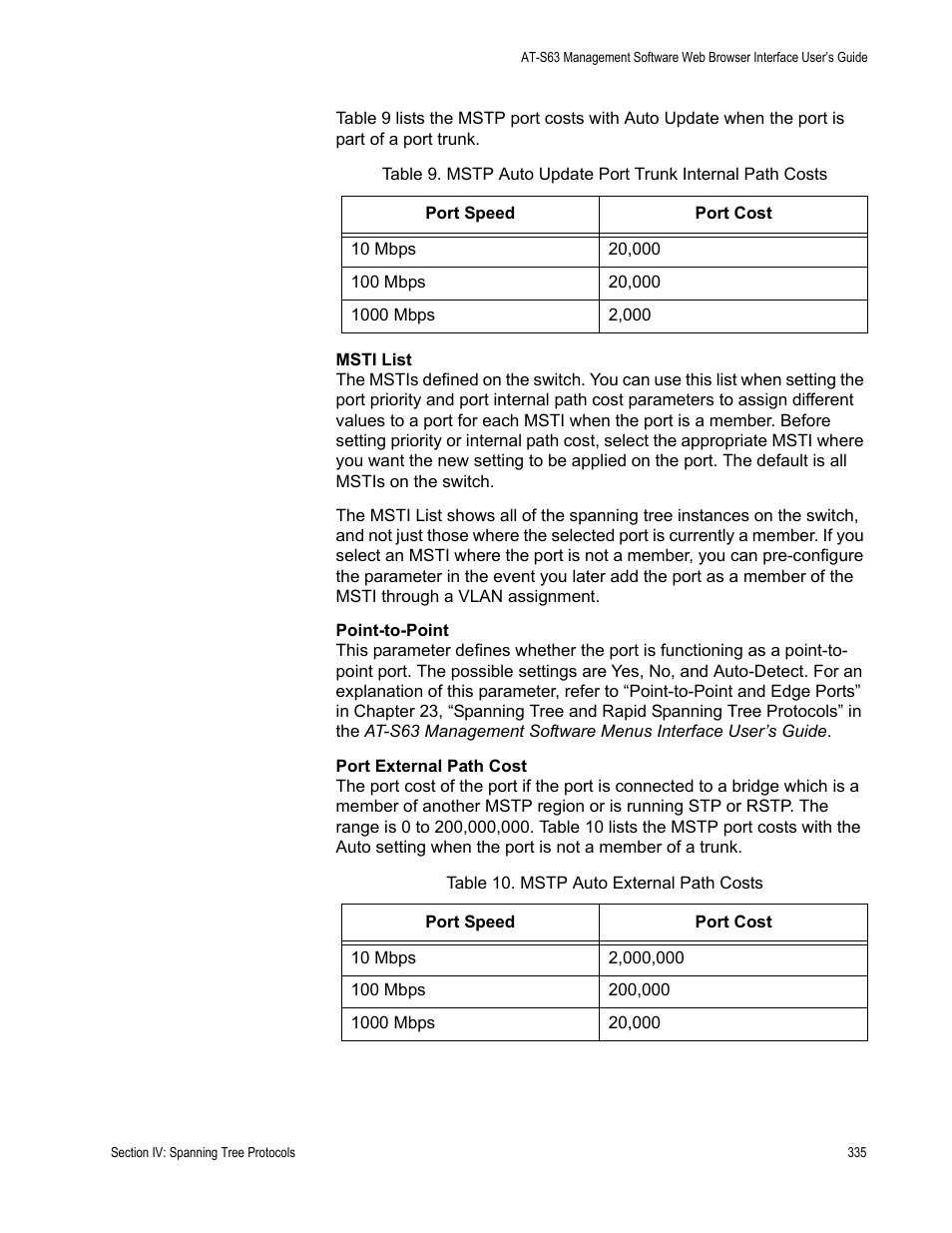 Allied Telesis AT-S63 User Manual | Page 335 / 456