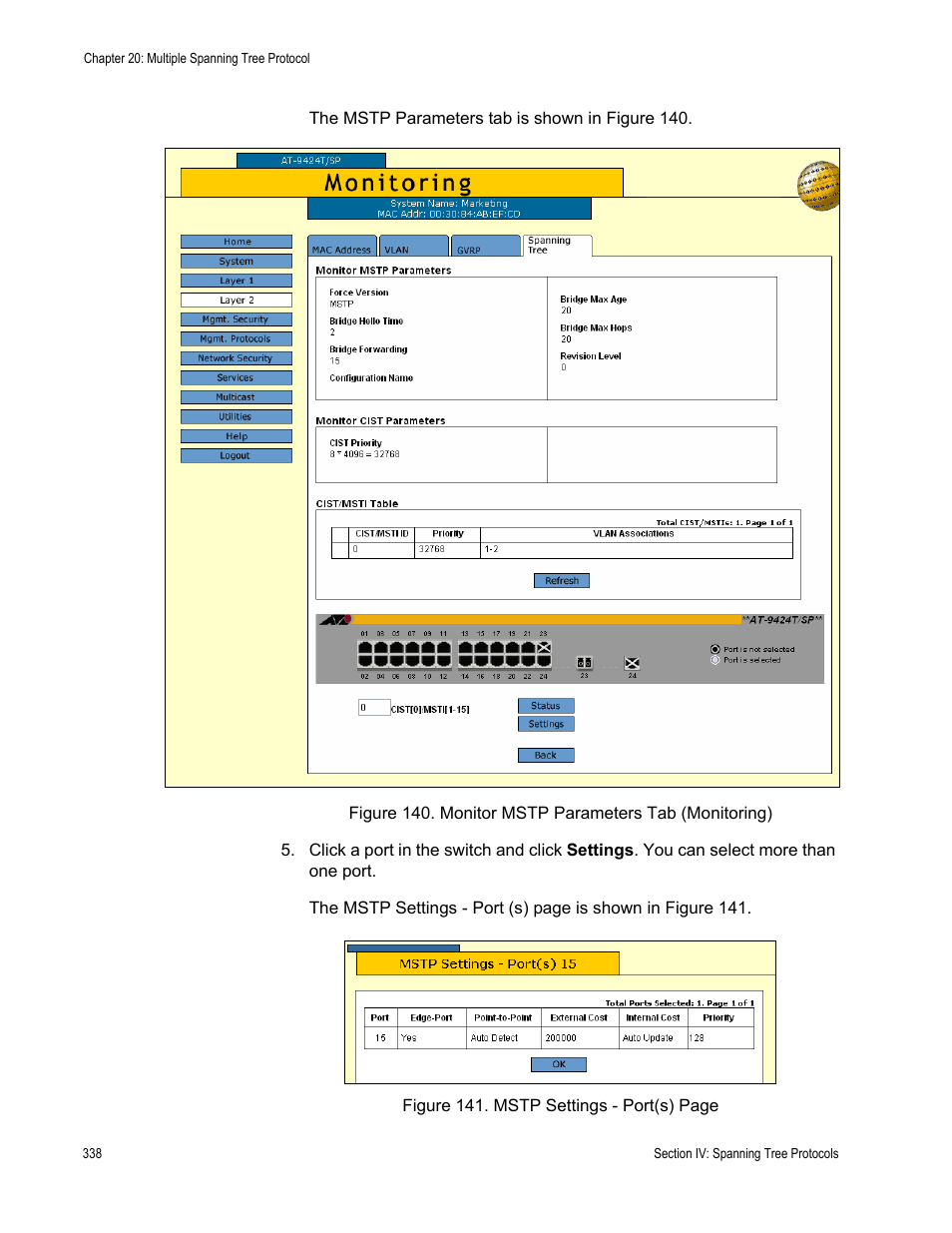 Allied Telesis AT-S63 User Manual | Page 338 / 456