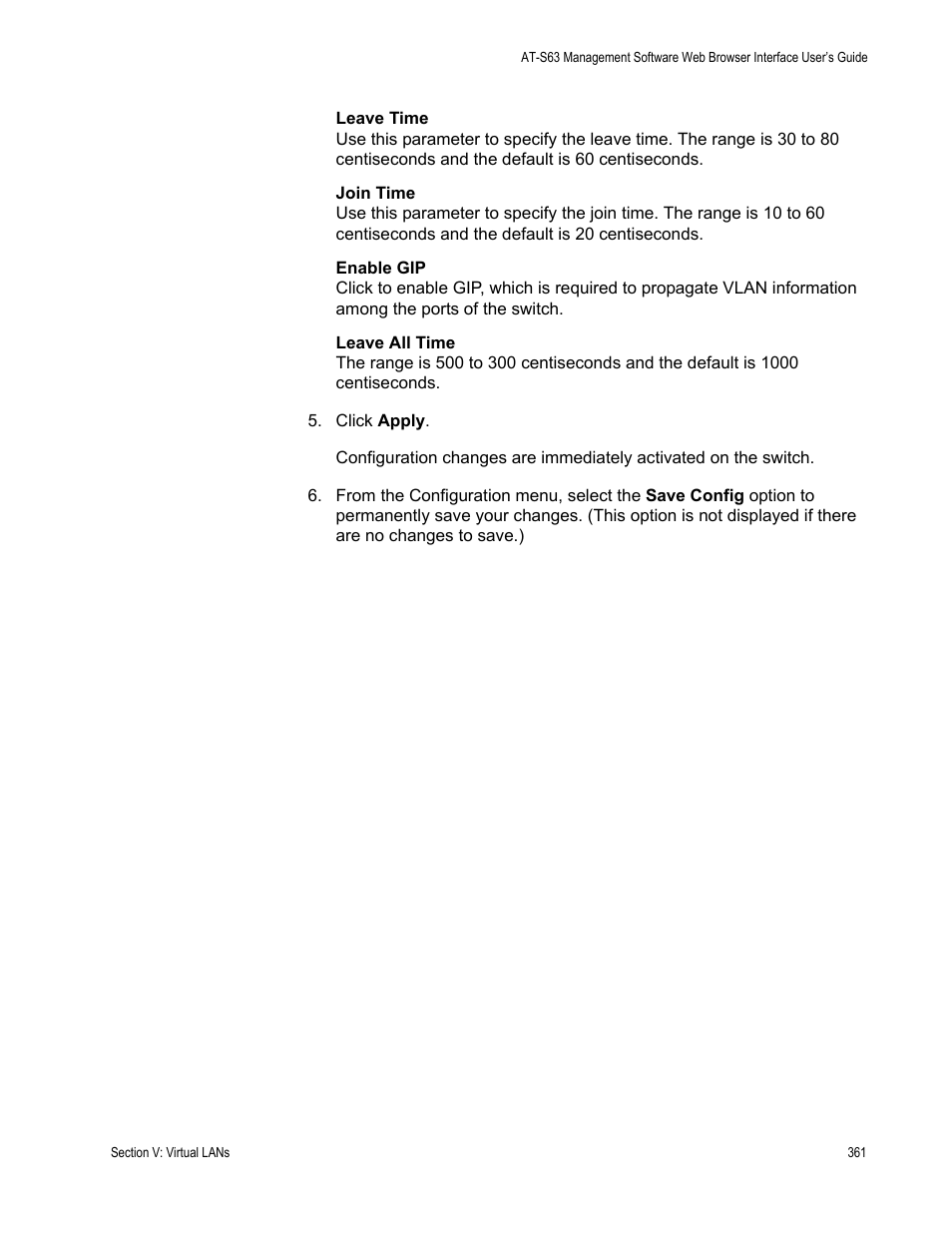 Allied Telesis AT-S63 User Manual | Page 361 / 456