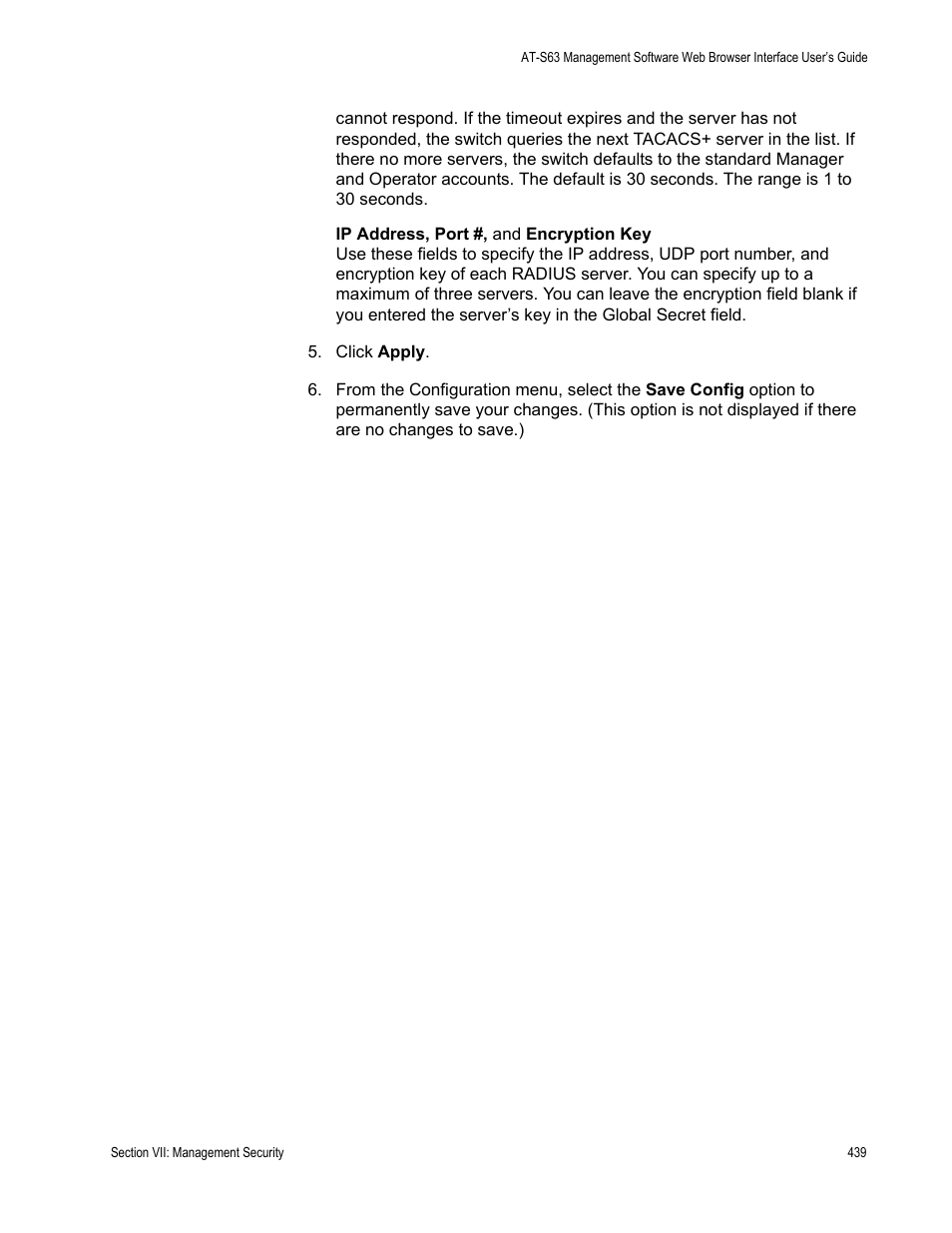 Allied Telesis AT-S63 User Manual | Page 439 / 456