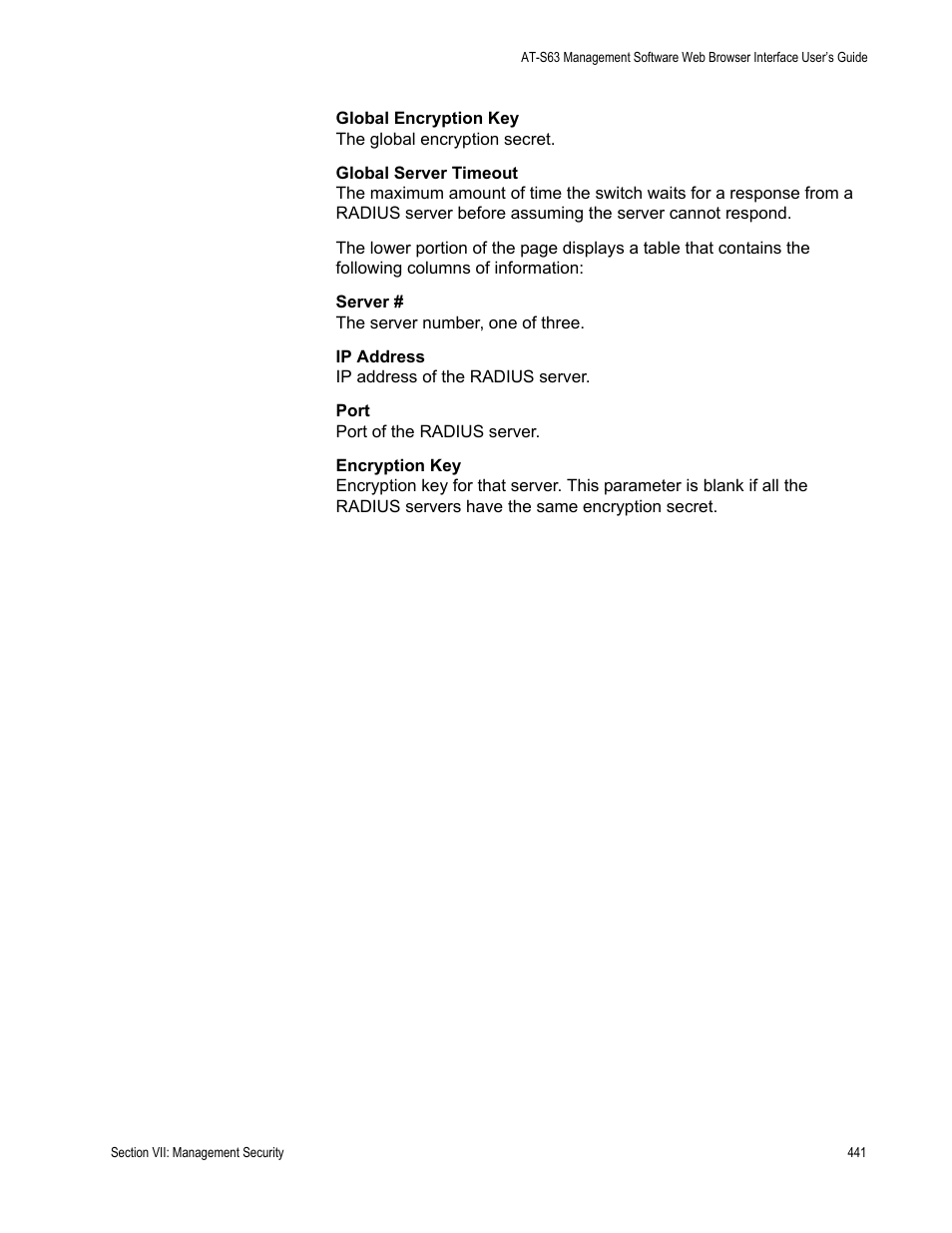 Allied Telesis AT-S63 User Manual | Page 441 / 456