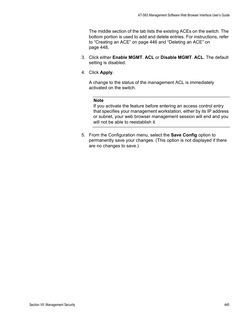 Allied Telesis AT-S63 User Manual | Page 445 / 456
